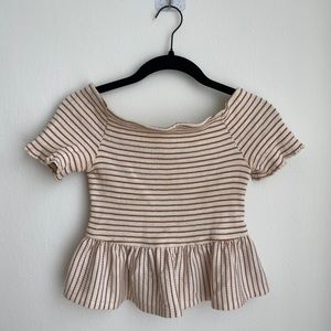 Vintage Peplum Crop Top